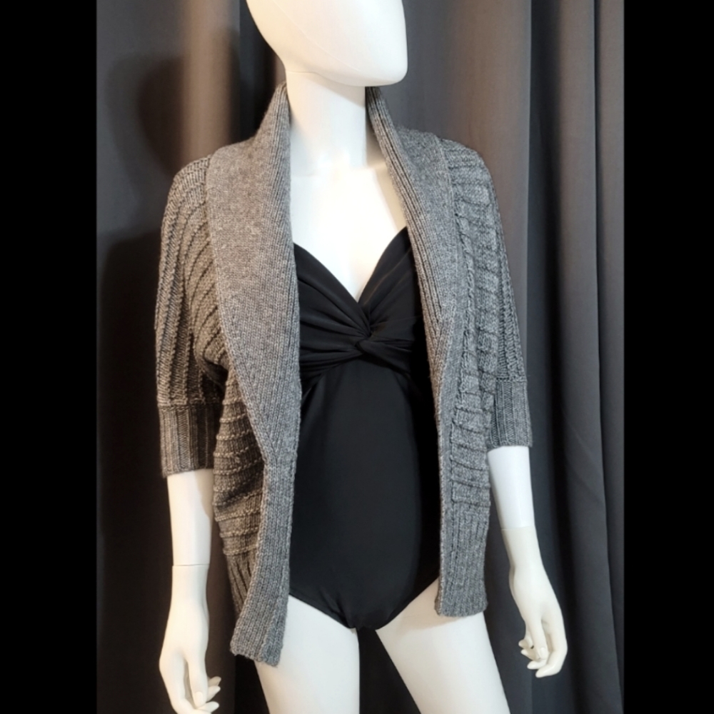 EXPRESS Chunky Gray Wool/Alpaca Cardigan Sweater🖤